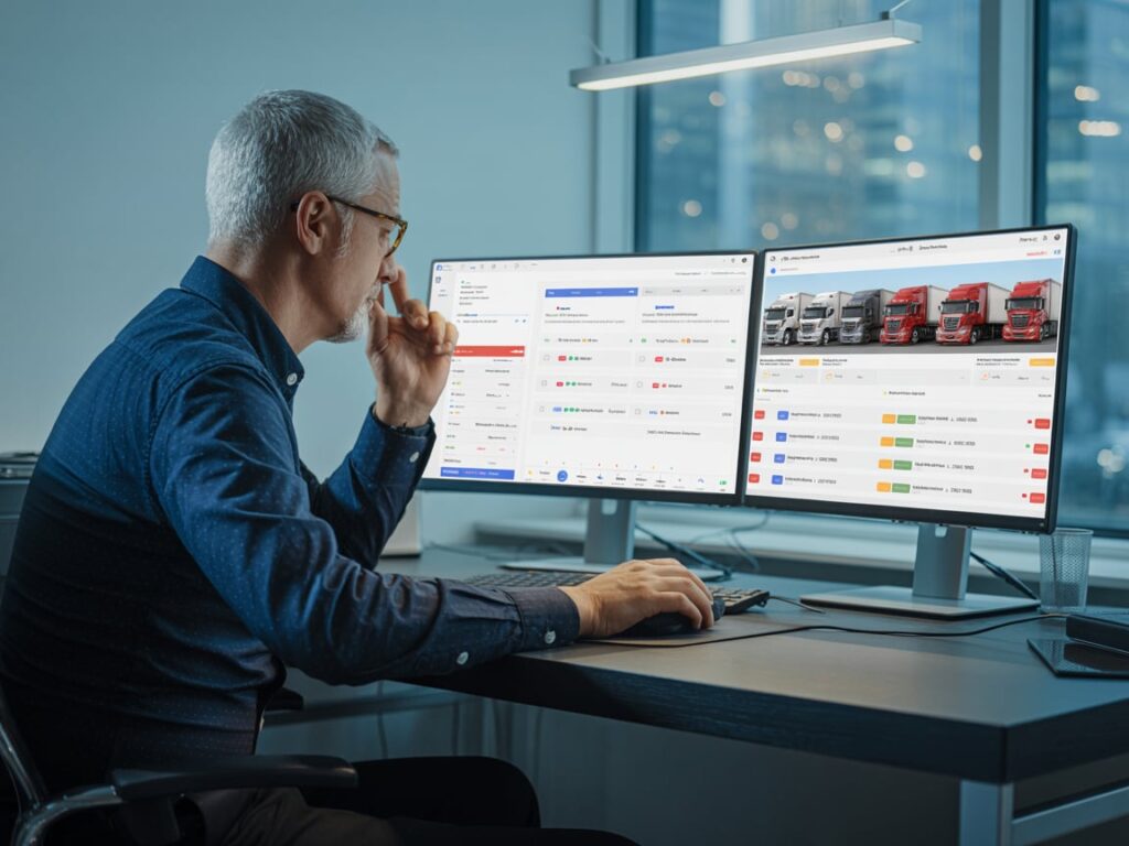 Truck Preventive Maintenance: Why It’s More Than Just Oil Changes 3 fleet manager using truck maintenance software